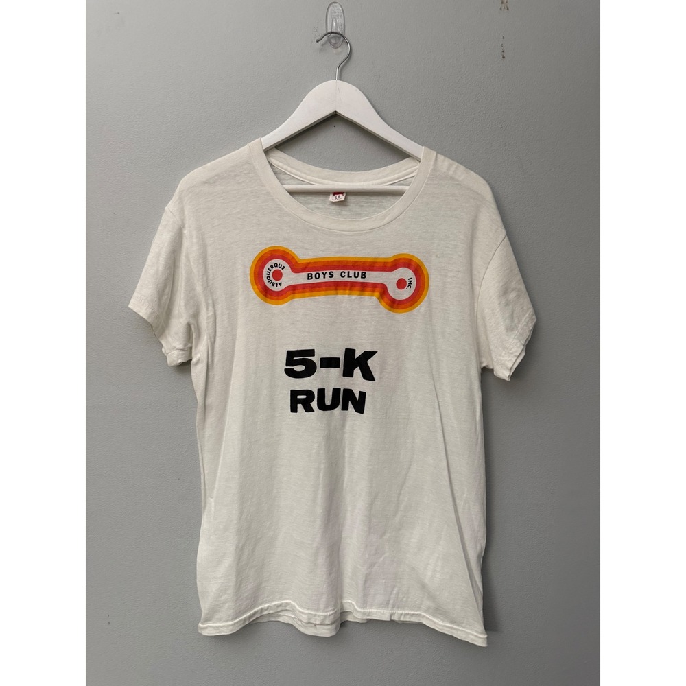 Vintage Albuquerque NM Boys Club 5K T-Shirt 70s 80s Hanes Budweiser Budman Large